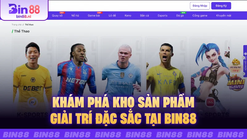 Khám phá kho sản phẩm giải trí đặc sắc tại BIN88