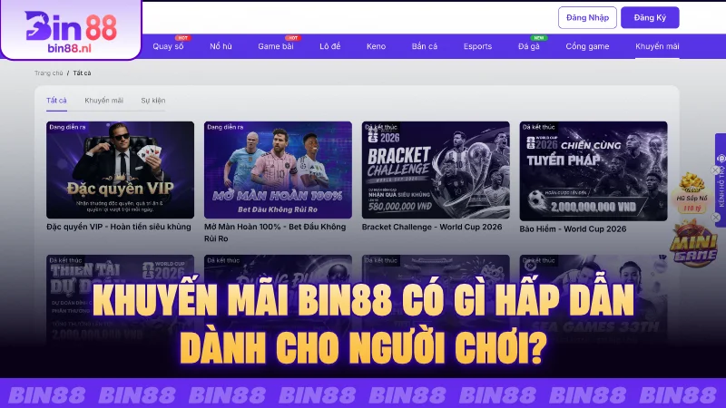 Khuyến mãi BIN88 có gì hấp dẫn dành cho người chơi?