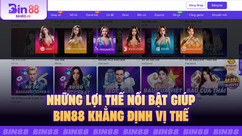 Những lợi thế nổi bật giúp BIN88 khẳng định vị thế