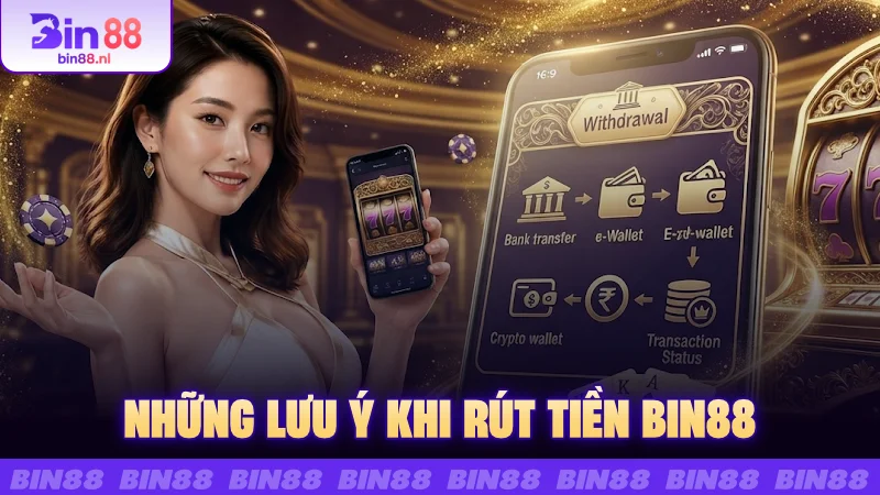 Những lưu ý khi rút tiền BIN88