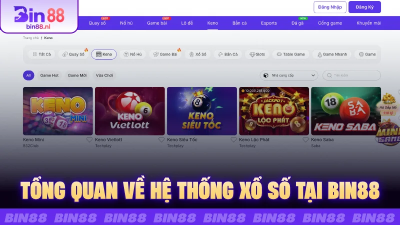 Tổng quan về hệ thống xổ số tại Bin88